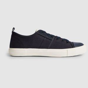 Reiss 1971 NWT Men's Ryder Low Top Canvas Sneakers Black EU 42